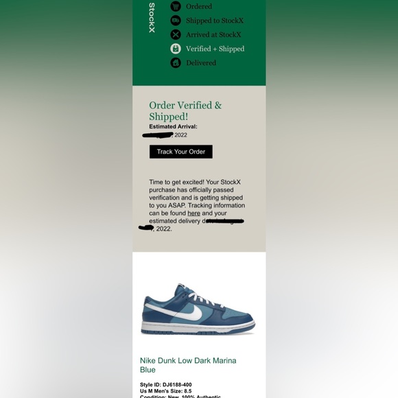 marina blue nike dunk - Picture 3 of 5